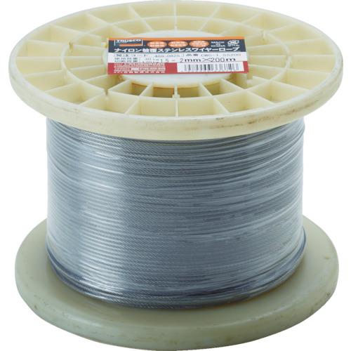 TRUSCO ステンレスワイヤロープ ナイロン被覆 Φ1.5(2.0)mmX20 TRUSCO ステンレスワイヤロープ ナイロン被覆 Φ1.5(2.0)mmX20