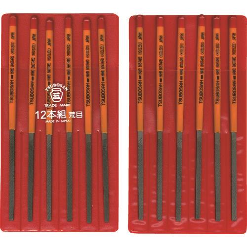 ツボサン 組ヤスリ 12本組 平 荒目 HI012-01[ツボサン]の通販 ｜ 配管