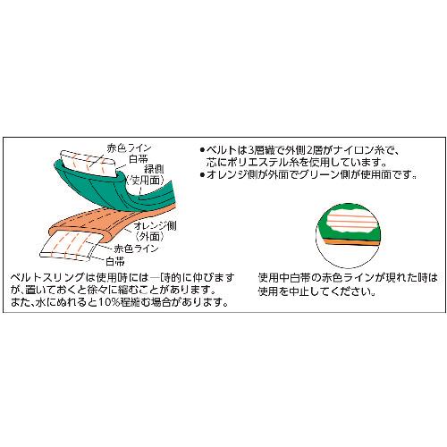 TRUSCO ベルトスリング JIS3等級 両端アイ形 50mmX1.0m G50-10