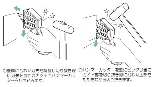 ハンマーカッター(石膏ボード・合板切り抜き用カッター) ＜HC-1