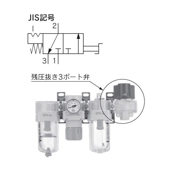 残圧抜き3ポート弁 ＜VHS-A＞[SMC]の通販 ｜