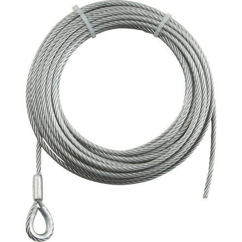 TRUSCO 手動ウインチ用ワイヤーΦ8×10M用(シンブル入りロック加工) WWS8