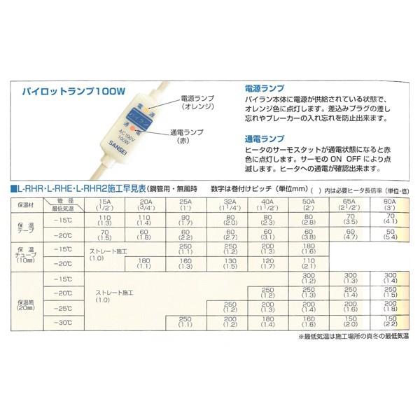 山清電気:パイロットランプ付きレギュラーヒータ 型式:L-RHR2-30 - 2