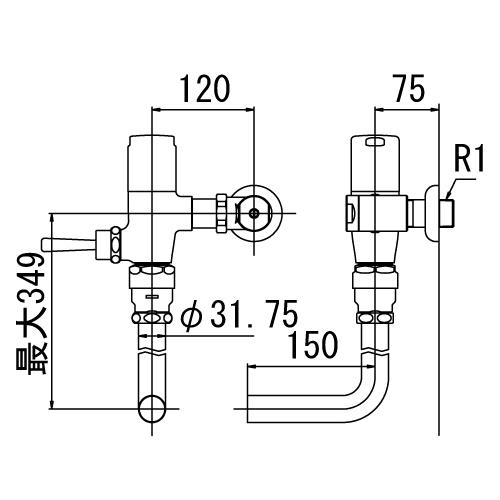 一般用フラッシュバルブ(節水形) ＜CF-T60＞[LIXIL(INAX)]の通販