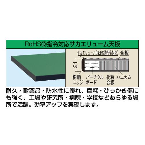 回税RoHS 10物質対応天板付作業台の天板スペック