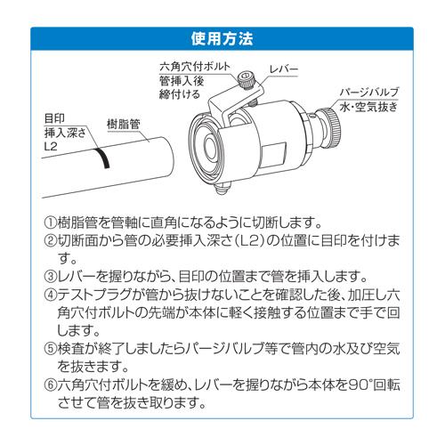 テストプラグ(エアー) ＜CPT＞[オンダ製作所]の通販 ｜ 配管部品.com