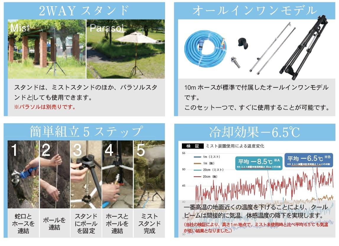 2WAY ミストスタンド 冷和 ＜S330＞[オーミヤ]の通販 ｜ 配管部品.com