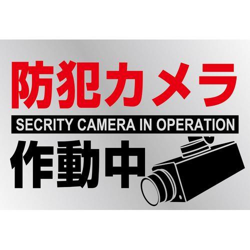 イラストステッカー標識 防犯カメラ作動中 貼 133 150 2mm 2枚組 Pet 日本緑十字社 の通販 配管部品 Com