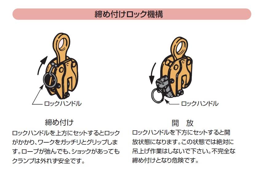 限定製作】 スーパー 立吊クランプ ロックハンドル式 SVC3H 3063