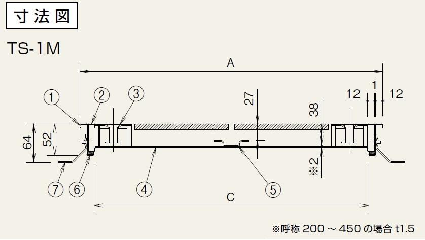 ホーコス ステンレスフロアハッチ 耐荷重T-2用 2段パッキン 防臭 モルタル充填用 防水 TS-4GM-450 T-2