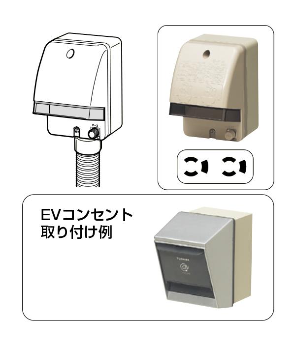 露出スイッチボックス(防水コンセント用)(コネクタ付) ＜PVR22-BC1AG＞[未来工業]の通販｜配管部品.com