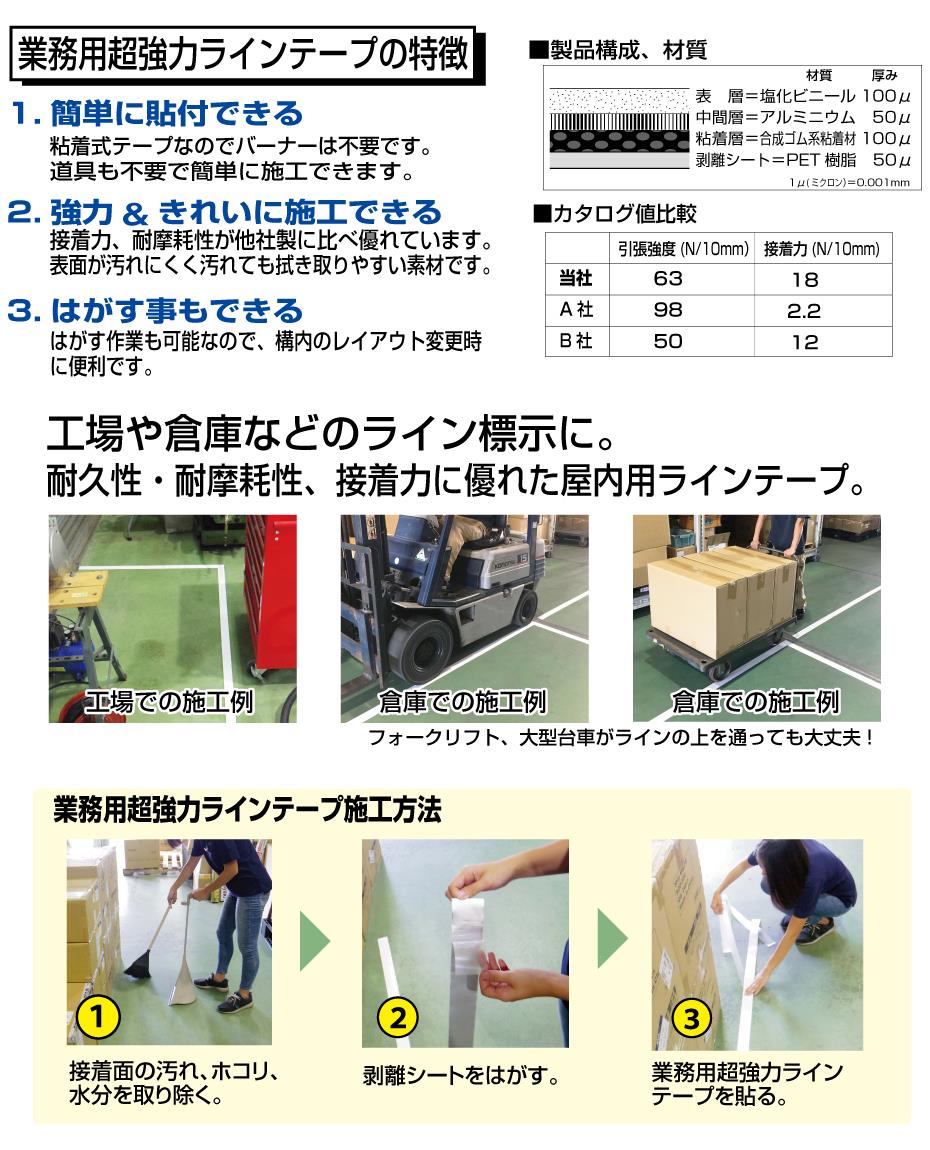 業務用超強力ラインテープ 白 Rm 新富士バーナー の通販 配管部品 Com
