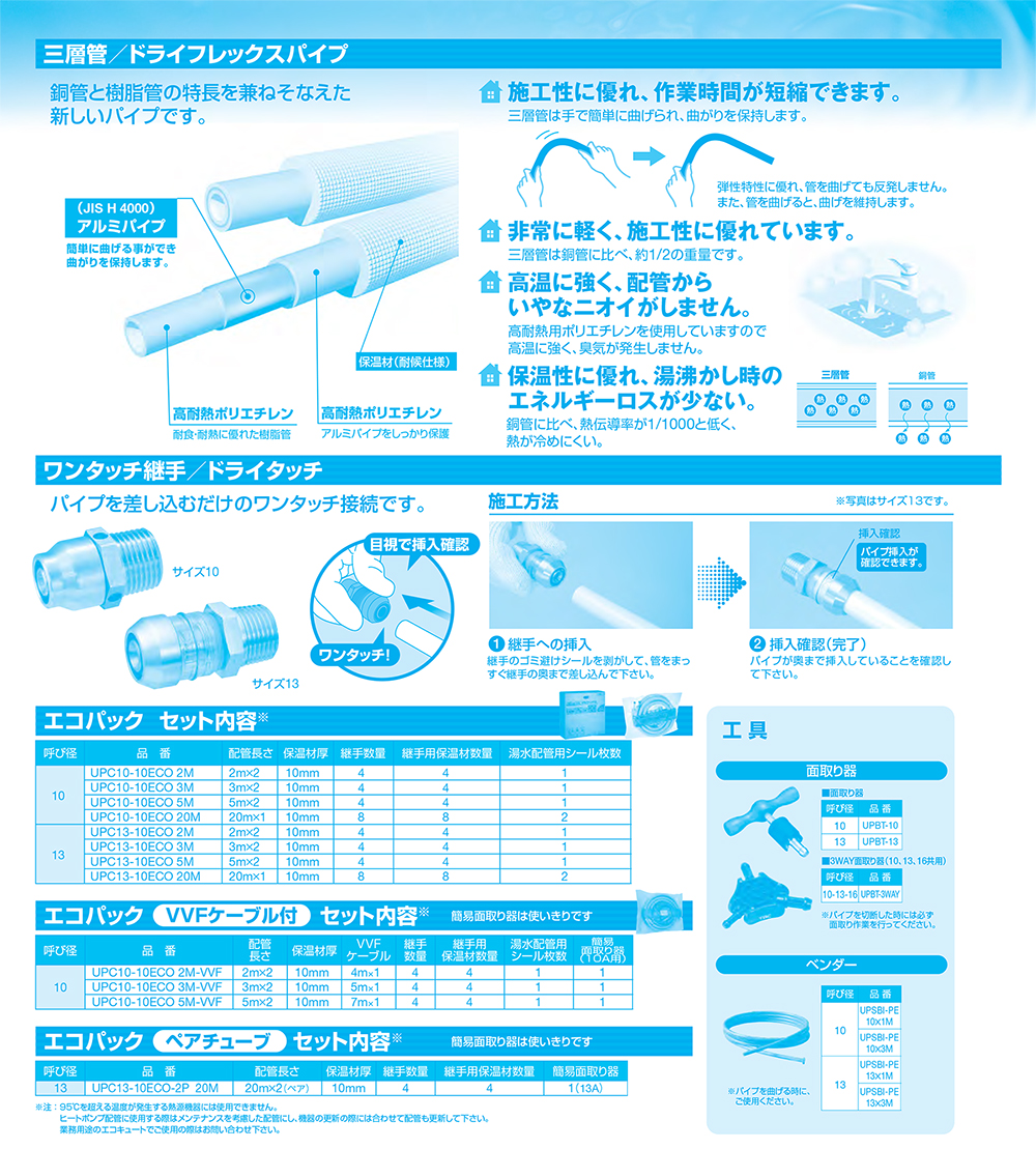 エコパック　エコキュート エコキュート用配管部材/エコパック | 三層管配管 | 給水設備