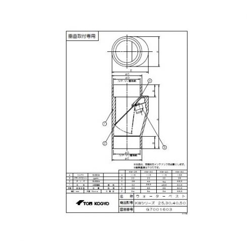 KW-50 VP用 中間取付 ウォーターベスト (KW-50_*) [ 東栄工業 KW-50 VP用 中間取付 ウォーターベスト (KW-50_*) [ 東栄工業