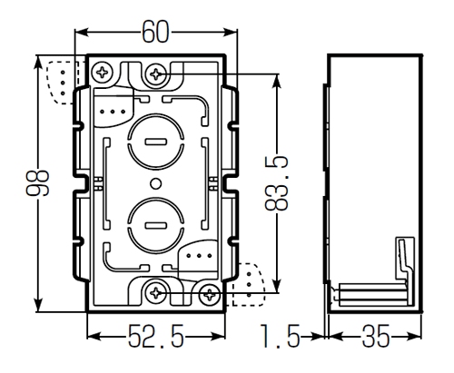 あと付はさみボックス(１ケ用) グレー 40個入 SBP-40 未来工業 パネルボックス （あと付はさみボックス） 1ケ用 SBP