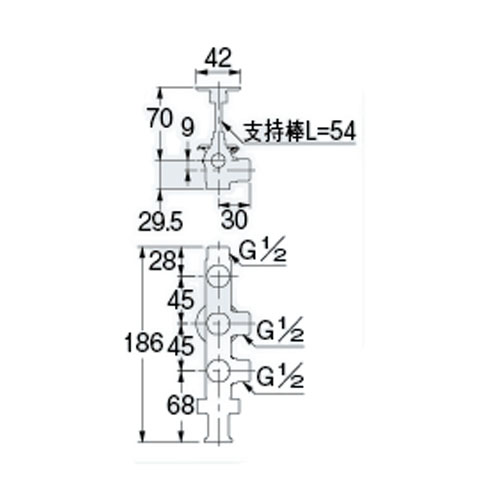 キッチンヘッダー(D式・クイックファスナー式) ＜784-554-13