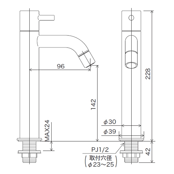 KVK 立水栓 単水栓 ロング LFK612-112 [A150203] - 1