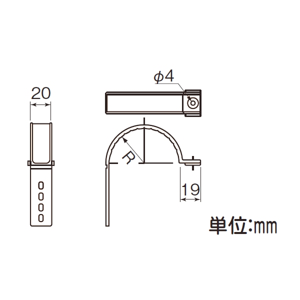 片サドル(空調冷媒配管用) ＜KS＞[因幡電機産業]の通販｜配管部品.com