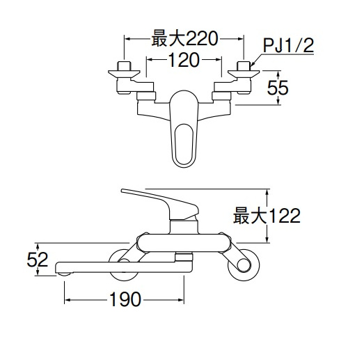 シングル混合栓 ＜K17C-13＞[SANEI(旧:三栄水栓製作所)]の通販 ｜ 配管