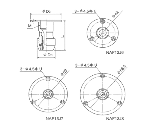 プッシュマスター 床立上げ用アダプター JIS品【まとめ割】 ＜NAF13J6