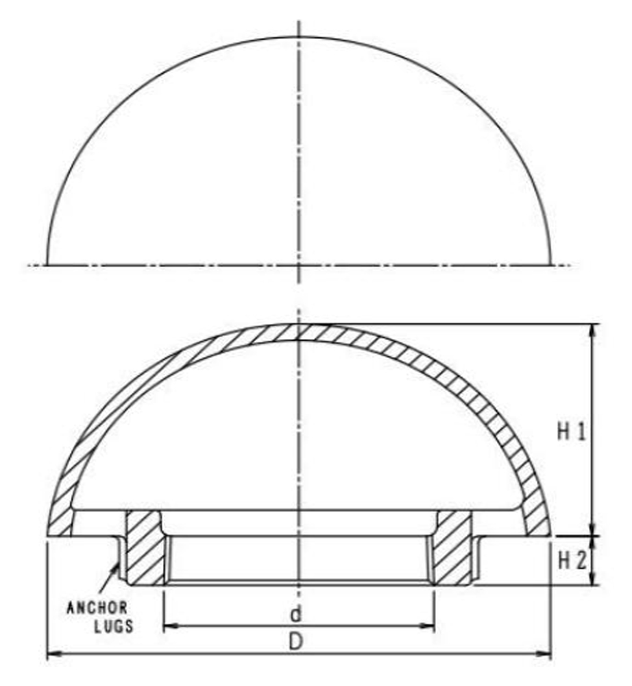 露出型アルミ合金鋳物製ベントキャップ ＜VC-B2＞[長谷川鋳工所]の通販